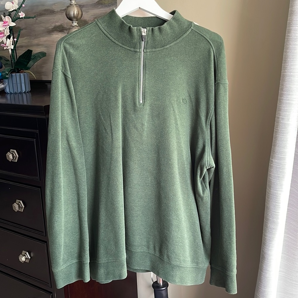 Southern Tide men’s XL quarter zip pullover green